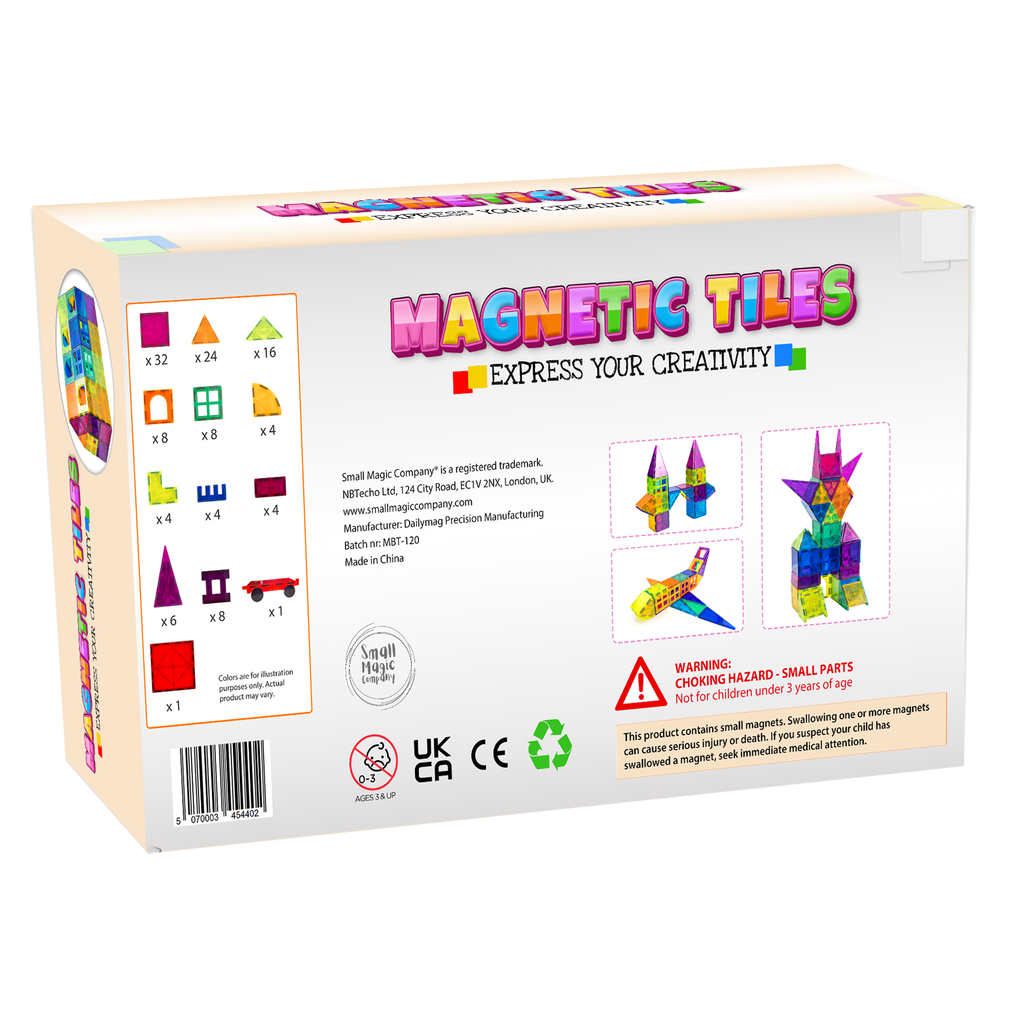 120 piece magnetic tile set